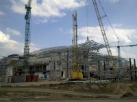 Монтаж металлоконструкций крыши